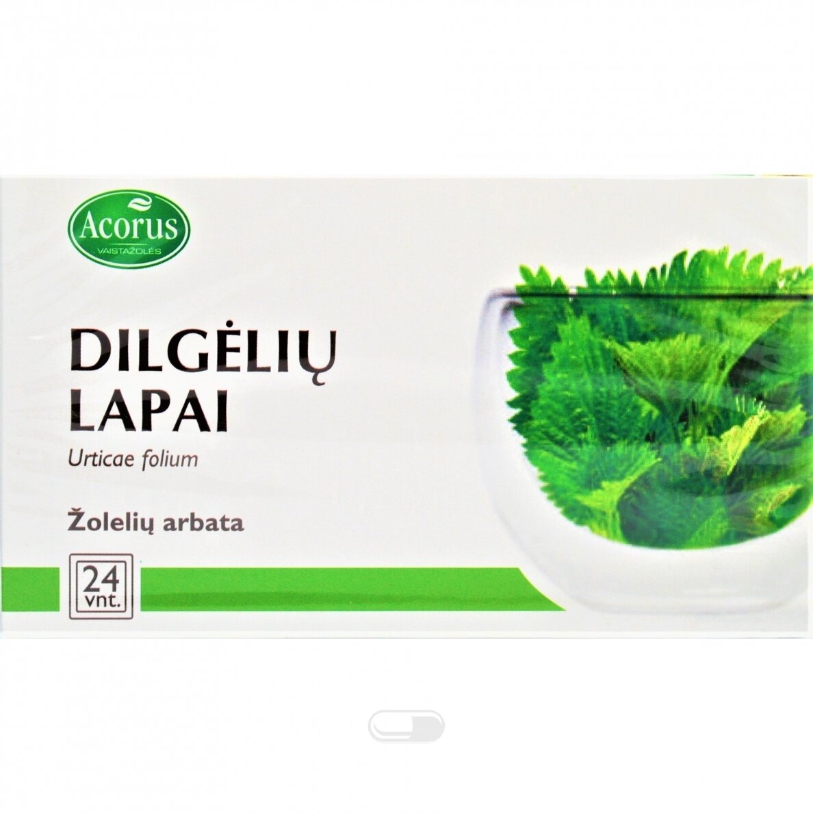 ACORUS DILGĖLIŲ LAPAI, 1 g, žolelių arbata, 24 vnt.