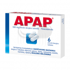 APAP 500 mg plėvele dengtos tabletės N6