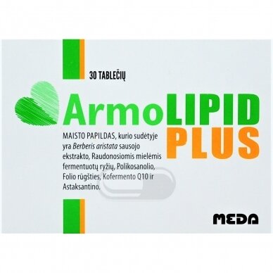 Armolipid Plus tabletės, N30 Armolipid Plus tabletės, N30