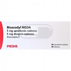 Bisacodyl MEDA 5 mg dengtos tabletės N30