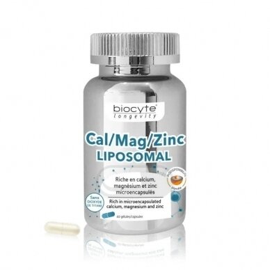 BIOCYTE "CAL/MAG/ZINC" su liposominiu kalciu, magniu ir cinku, N60