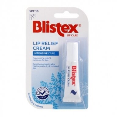 BLISTEX LIP RELIEF CREAM lūpų balzamas, SPF 15, 6g