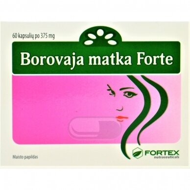 „Borovaja matka Forte“, 60 kapsulių po 375 mg „Borovaja matka Forte“, 60 kapsulių po 375 mg