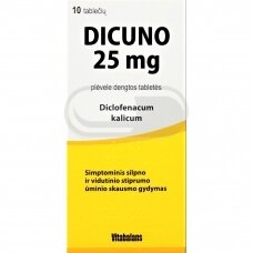 Dicuno 25 mg plėvele dengtos tabletės N10