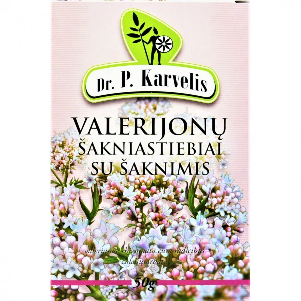 DR. P. KARVELIS VALERIJONŲ ŠAKNIASTIEBIAI SU ŠAKNIMIS, žolelių arbata, 50 g