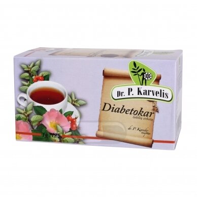 DR. P. KARVELIS DIABETOKAR, žolelių arbata, 1 g, 25 vnt.