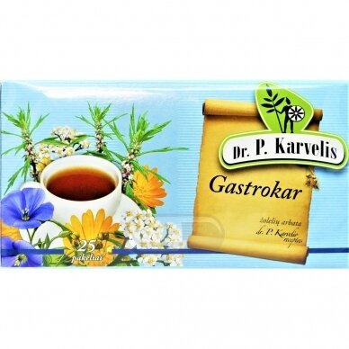 DR. P. KARVELIS GASTROKAR, žolelių arbata, 1 g, 25 vnt.