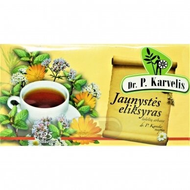 DR. P. KARVELIS JAUNYSTĖS ELIKSYRAS, žolelių arbata, 50 g