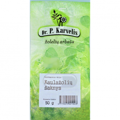 DR. P. KARVELIS KAULAŽOLIŲ ŠAKNYS, žolelių arbata, 50 g DR. P. KARVELIS KAULAŽOLIŲ ŠAKNYS, žolelių arbata, 50 g