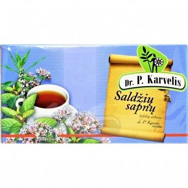 DR. P. KARVELIS SALDŽIŲ SAPNŲ, žolelių arbata, 1 g, 25 vnt.