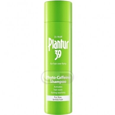 DR. WOLFF PLANTUR 39, šampūnas su kofeinu nuo plaukų slinkimo, 250 ml