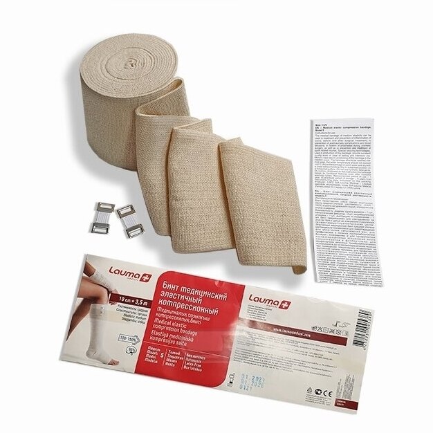 Elastinis medicininis kompresinis tvarstis "Lauma"