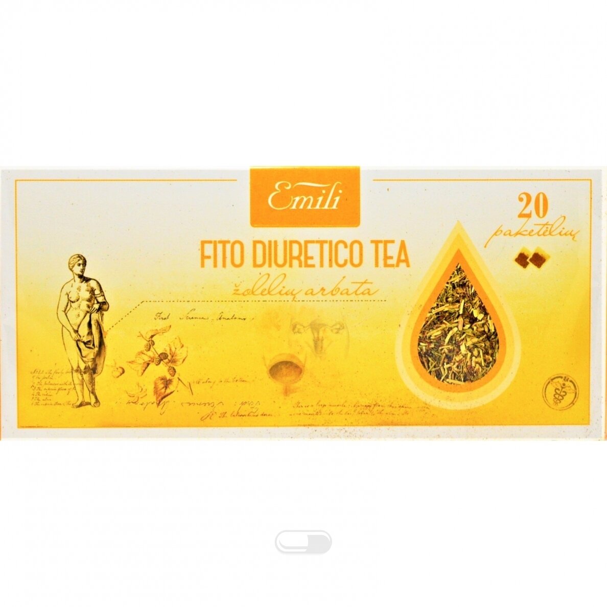 EMILI FITO DIURETICO, žolelių arbata, 1,5 g, 20 vnt. EMILI FITO DIURETICO, žolelių arbata, 1,5 g, 20 vnt.