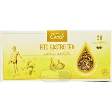 EMILI FITO GASTRO TEA, žolelių arbata, 1,5 g, 20 vnt.