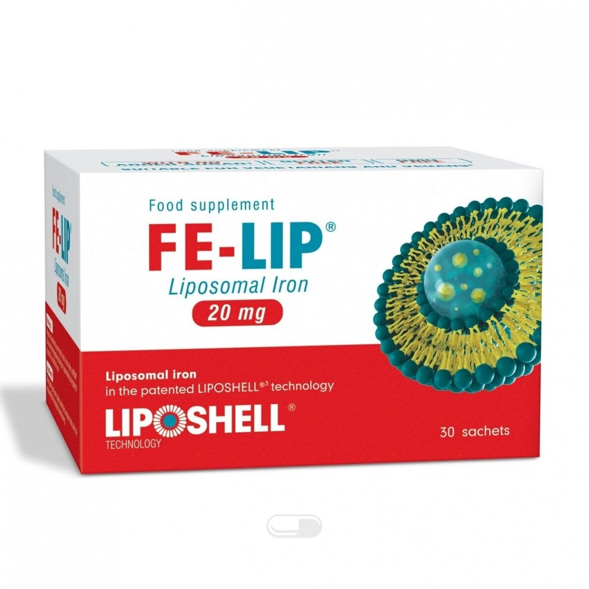 FE-LIP® Liposominė geležis 20mg, N30 FE-LIP® Liposominė geležis 20mg, N30