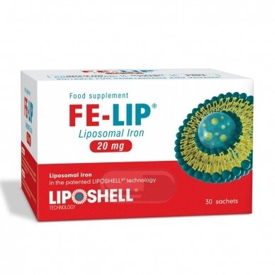 FE-LIP® Liposominė geležis 20mg, N30 FE-LIP® Liposominė geležis 20mg, N30