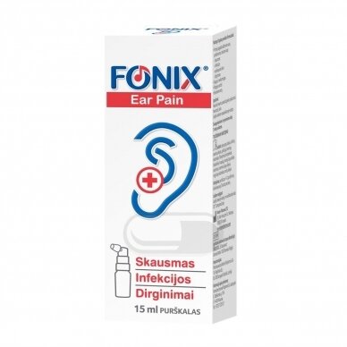 Fonix Ear Pain purškalas, 15ml Fonix Ear Pain purškalas, 15ml