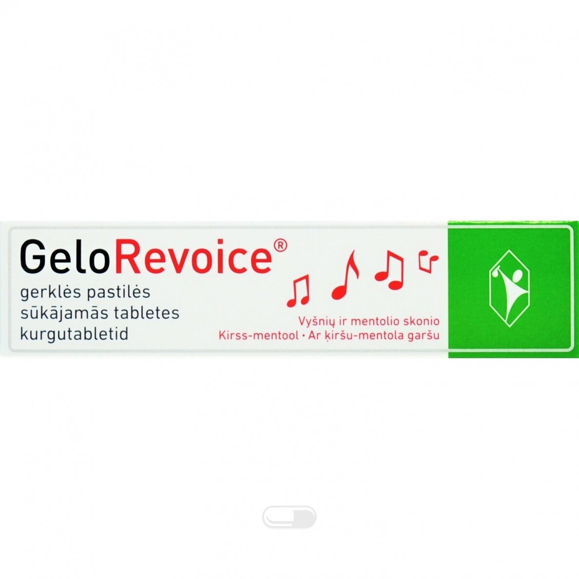 GELOREVOICE gerklės pastilės, vyšnių ir mentolio skonio, N20 GELOREVOICE gerklės pastilės, vyšnių ir mentolio skonio, N20