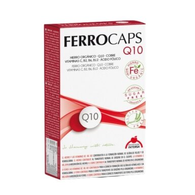 Geležies šaltinis ir vitaminai FERROCAPS Q10, N60