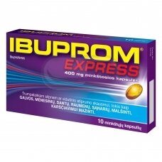 Ibuprom Express 400 mg minkštosios kapsulės N10