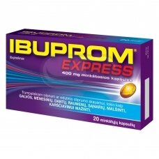 Ibuprom Express 400 mg minkštosios kapsulės N20