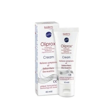 Kremas OLIPROX seborėjinio dermatito požymiams lengvinti Kremas OLIPROX seborėjinio dermatito požymiams lengvinti
