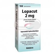 Lopacut 2 mg plėvele dengtos tabletės N10