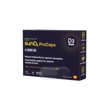 LYL ProCaps vitaminas D3 kapsulėse 4000 IU N60