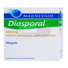 Magnesium Diasporal 400mg milteliai geriamajam tirpalui paketėlyje, N20