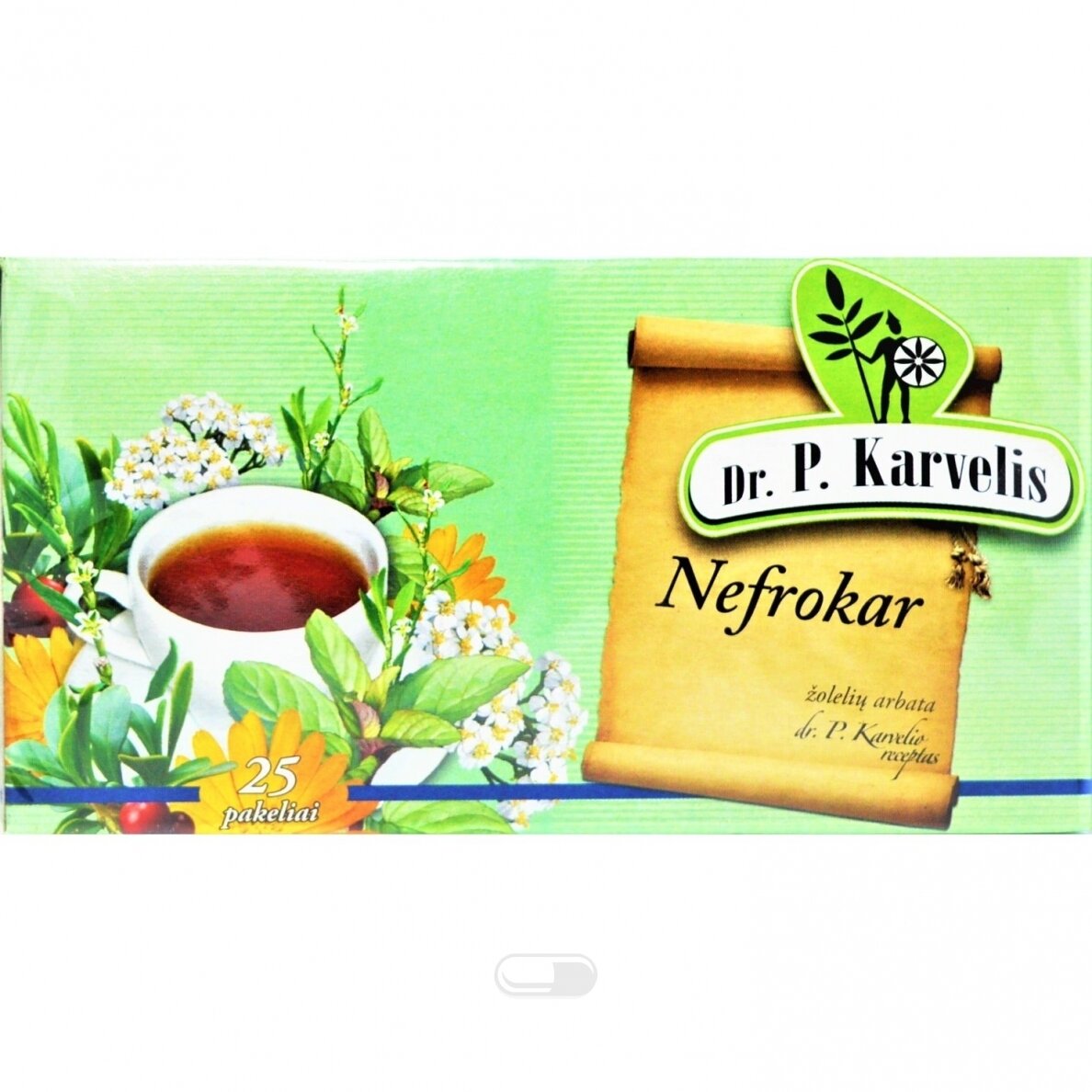 Nefrokar žolelių arbata 1 g, N25 Nefrokar žolelių arbata 1 g, N25