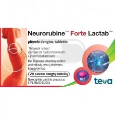 Neurorubine Forte Lactab plėvele dengtos tabletės, N20