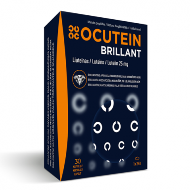 OCUTEIN BRILLANT Liuteinas 25 mg, N30 OCUTEIN BRILLANT Liuteinas 25 mg, N30
