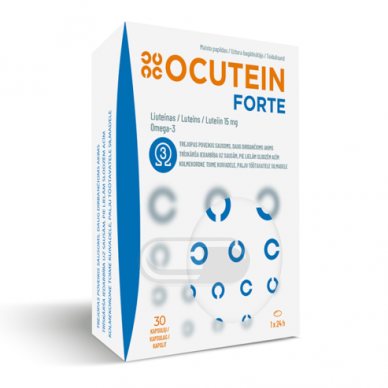 OCUTEIN FORTE Liuteinas 15 mg + Omega-3, N30