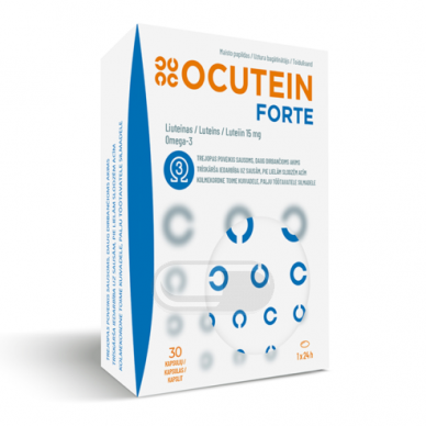 OCUTEIN FORTE Liuteinas 15 mg + Omega-3, N30 OCUTEIN FORTE Liuteinas 15 mg + Omega-3, N30