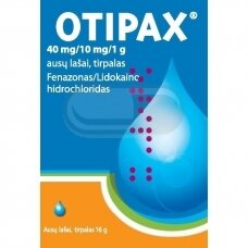 OTIPAX 40 mg/10 mg/1 g ausų lašai (tirpalas), 16g N1