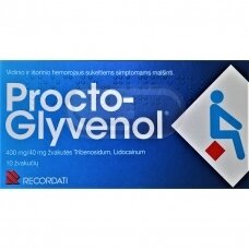PROCTO-GLYVENOL 400 mg/40 mg žvakutės N10