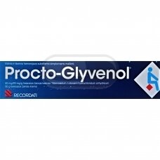 PROCTO-GLYVENOL 50 mg/20 mg/g tiesiosios žarnos kremas