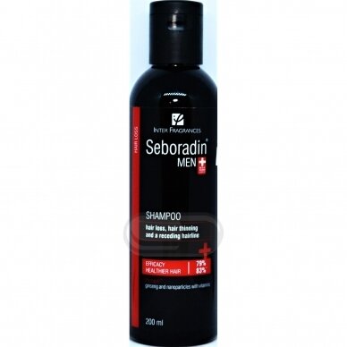 SEBORADIN šampūnas vyrams nuo plaukų slinkimo MEN, 200 ml