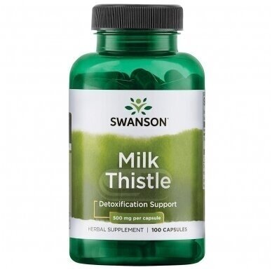 SWANSON Milk Thistle (Tikrasis margainis) N100 SWANSON Milk Thistle (Tikrasis margainis) N100