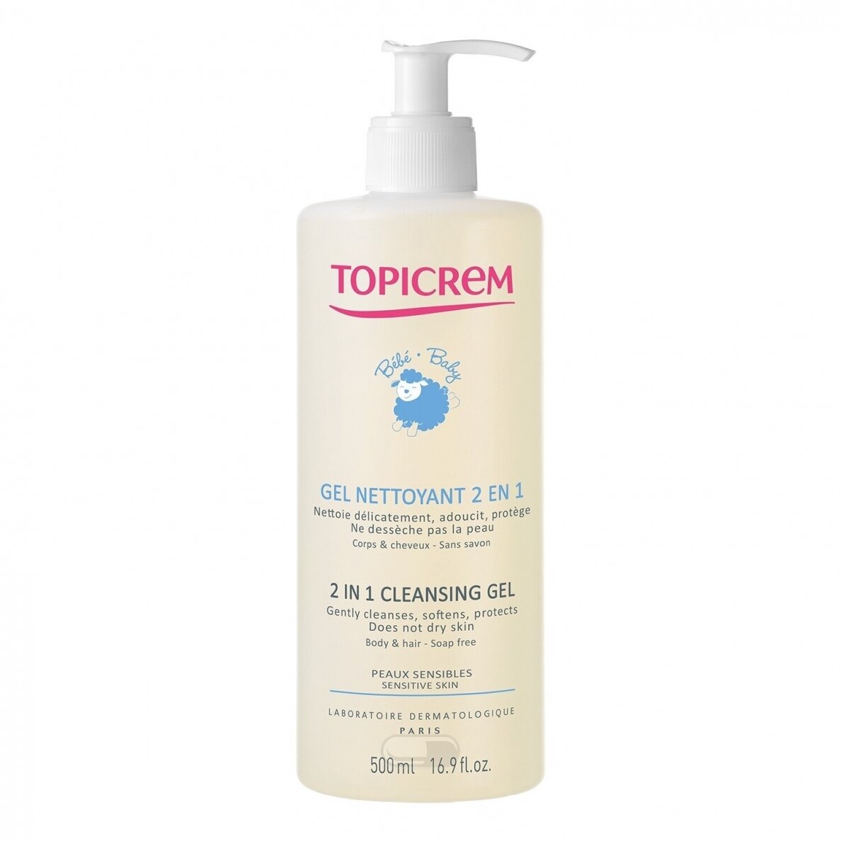 TOPICREM, 2-1-ame prausiamoji želė BABY 500ml TOPICREM, 2-1-ame prausiamoji želė BABY 500ml