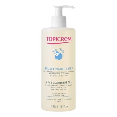 TOPICREM, 2-1-ame prausiamoji želė BABY 500ml