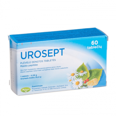 Urosept dengtos tabletės, N60