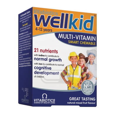 WELLKID kramtomosios tabletės, N30 WELLKID kramtomosios tabletės, N30